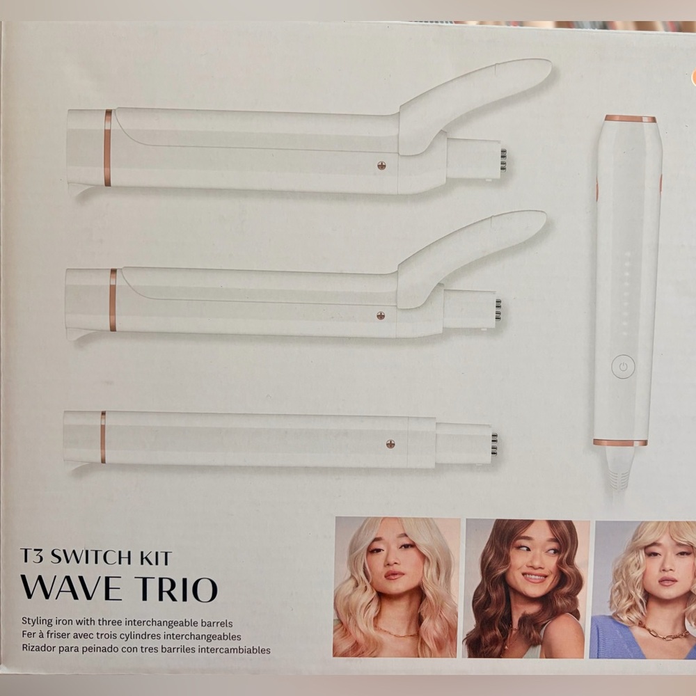 T3 Switch Kit Wave Trio Styling Iron - White and Gold - Picture 4 of 10
